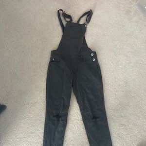 Abercrombie Kids Black Denim Overall Jumpsuit